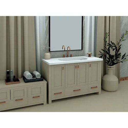 Раковина из искусственного камня MonteBianco Loreto Sesto 13217 60х30 встраиваемая цвет белый без отверстий под смеситель - фото 4