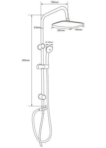 Душевая стойка Aquanet Passion AF300-70-RC-B настенная цвет черный - фото 5