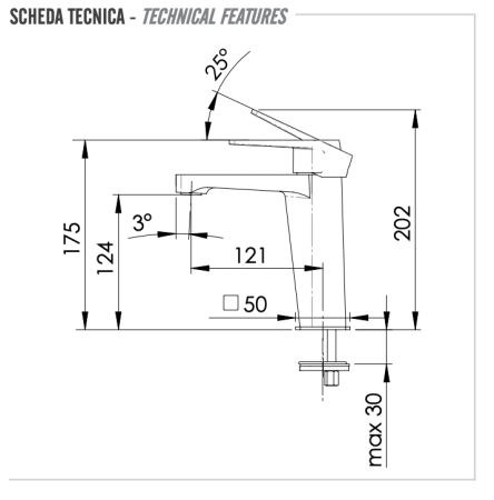 Смеситель Remer Dream D12 на раковину хром
