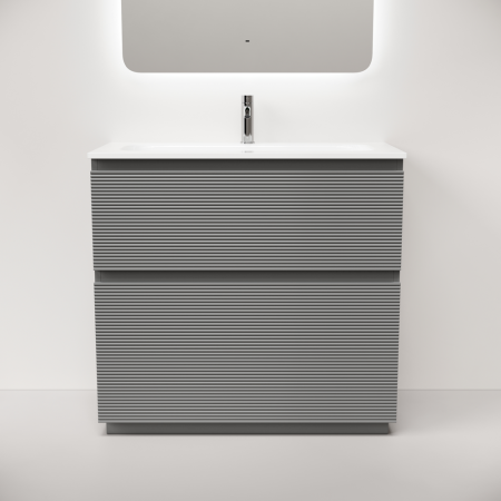 Тумба под раковину Sancos FOLK Floor FL90FES 90х40 напольная цвет серый