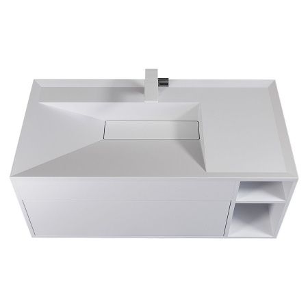 Тумба под раковину Uperwood Lotus 39340205463 100х50 подвесная цвет белый