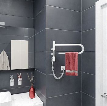 Полотенцесушитель электрический Vincea VTD-1P1WE 40х25 белый