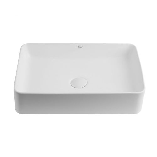 Раковина из сантехнического фаянса Abber RECHTECK AC2207MW 50х30 накладная цвет белый без отверстий под смеситель - фото 3