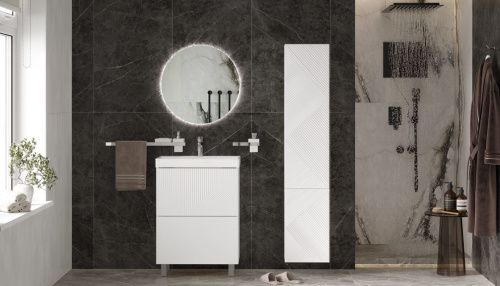 Тумба под раковину Velvex EDGE tn.EDG.9696.60.2Y белый глянец 60х40 напольная цвет белый - фото 5