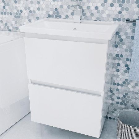 Тумба под раковину 1MarKa New Aris Ц0000011988 60х40 цвет белый