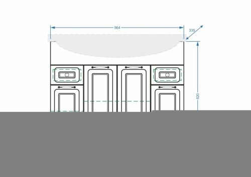 Тумба под раковину Stella Polar Кармела ольха SP-00000176 100х30 напольная цвет белый - фото 2