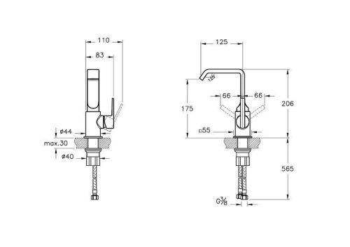 Смеситель Vitra Suit A4261639 на раковину черный - фото 3