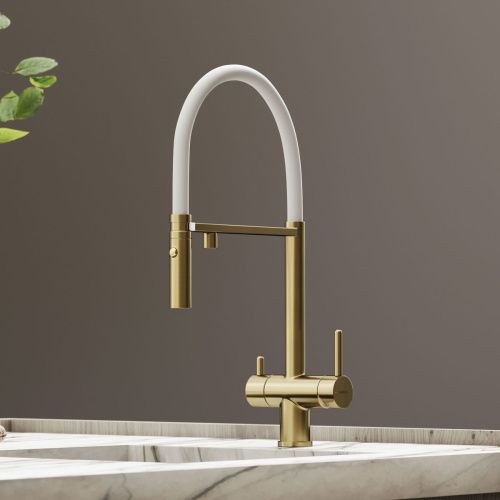 Смеситель для кухни Sancos Imola SC4010BG на мойку золото - фото 4