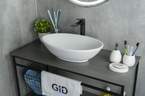 Раковина керамическая Gid Lago 51193 50х30 накладная цвет белый без отверстий под смеситель - фото 4