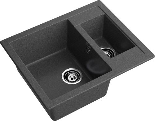 Кухонная мойка Granfest Quadro Q-610K графит 60х50 цвет серый поверхность матовая - фото 2
