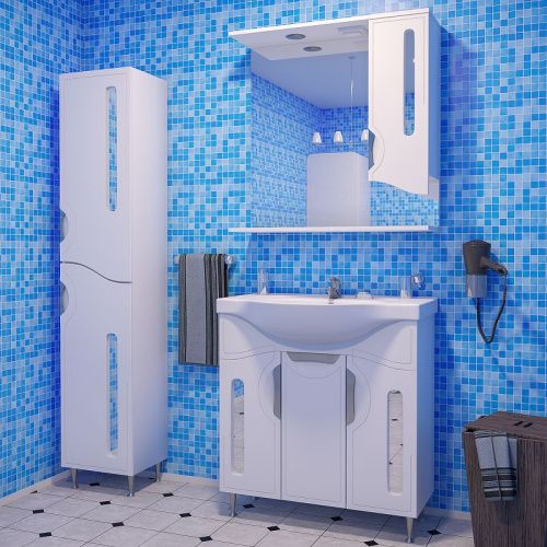 Шкаф-пенал Stella Polar Сильва SP-00000205 40х180 напольный цвет белый - фото 2