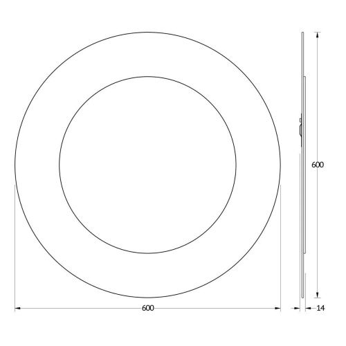Зеркало Evoform Double BY 0304 60х60 подвесное - фото 2