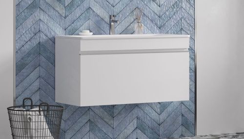 Раковина из искусственного камня Velvex PULSUS rkPUL.100-81 100х50 накладная цвет белый 1 отверстие под смеситель - фото 5