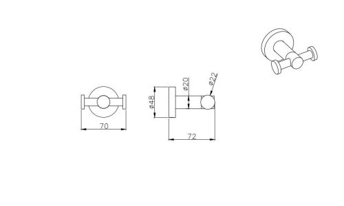 Крючок для ванны Aquatek ВЕГА AQ4002MB - фото 2