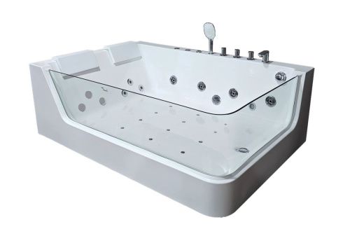 Ванна акриловая гидромассажная Cerutti SPA C-495L 170х120 пристенная прямоугольная с ножками - фото 2