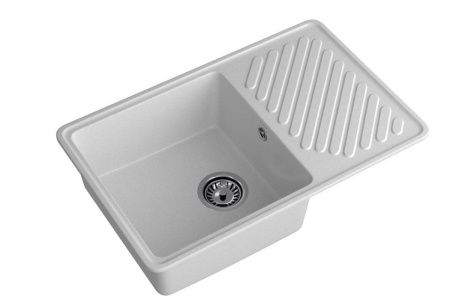 Кухонная мойка Granfest Quarz 52 серый 75х50 цвет серый поверхность матовая