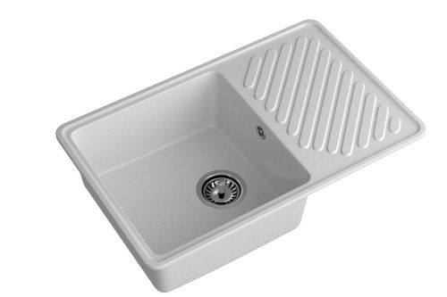 Кухонная мойка Granfest Quarz 52 серый 75х50 цвет серый поверхность матовая - фото 2