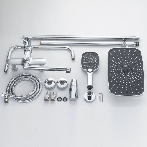 Душевая стойка Raffine F3685 настенная цвет хром - фото 4