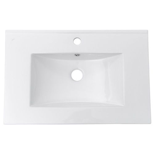 Раковина из сантехнического фарфора Melana 9070E-805 70х50 накладная цвет белый 1 отверстие под смеситель - фото 5