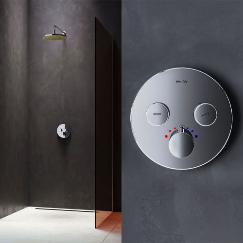 Смеситель для душа Am.Pm Inspire V2.0 F50A85700 встраиваемый в стену хром с термостатом - фото 4