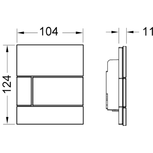 Клавиша смыва механическая Tece TECEsquare 9242805 цвет хром/зеленый - фото 2