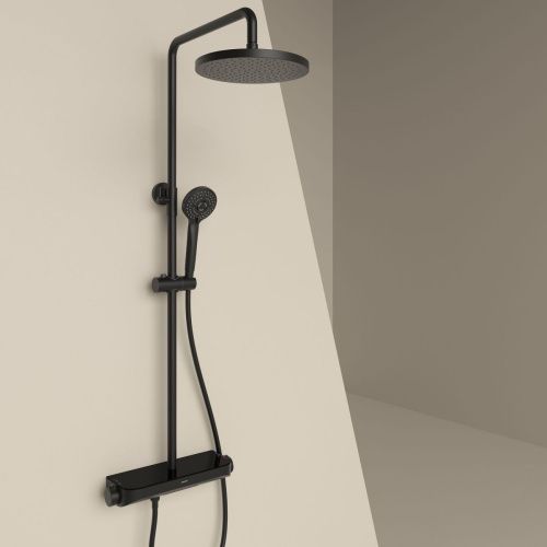 Душевая стойка Sancos Teo SC11002MB настенная цвет черный с термостатом - фото 3