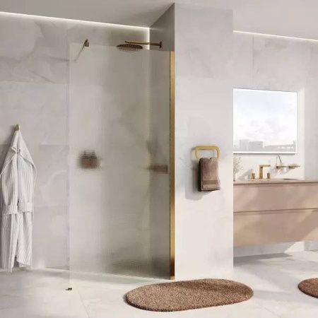 Душевая перегородка Wasserkraft Rur 30W 30W46BG-TXG 110х200 стекло текстурное профиль золото