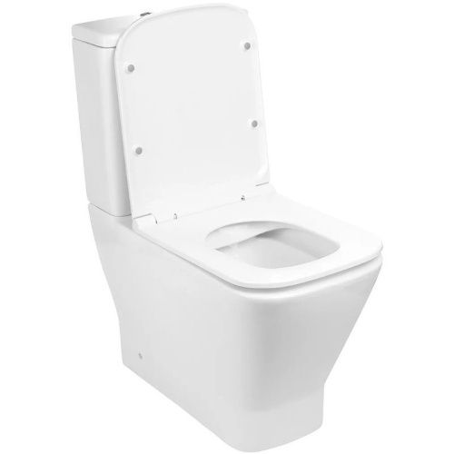 Унитаз напольный с бачком WeltWasser WW ROTBACH 001GL-WT (10000003791) белый с сиденьем микролифт безободковый душевой смыв - фото 2