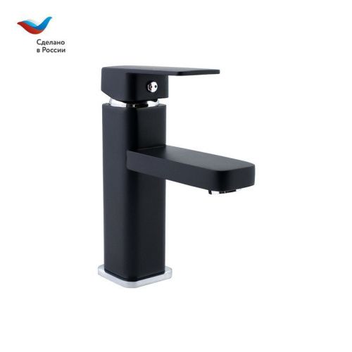 Смеситель Славен Коттедж СЛ-ОД-Н1Ч на раковину черный/хром