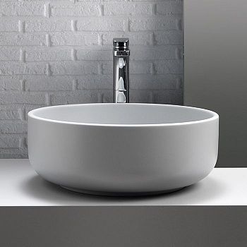 Раковина из сантехнического фарфора Kerasan Ciotola 430230 50х50 накладная цвет белый без отверстий под смеситель