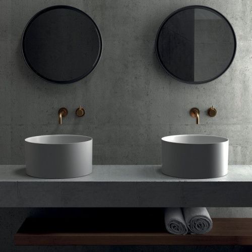 Раковина из сантехнического фарфора Galassia Core 7306MT 40х40 накладная цвет белый - фото 3