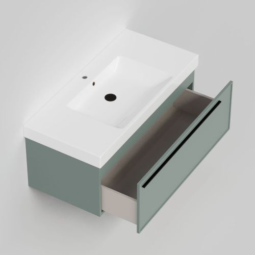 Тумба с раковиной La Fenice ELBA NFNC-01-ELB-G-100-3-100 100х50 подвесная цвет серый - фото 2