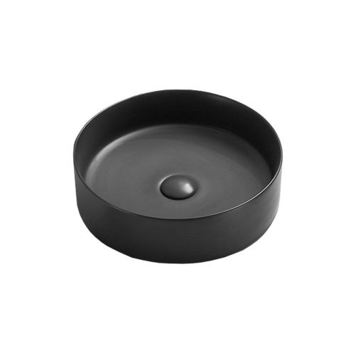 Раковина из сантехнического фарфора Vincea VBS-216MA 40х40 накладная цвет черный без отверстий под смеситель - фото 2