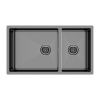 Кухонная мойка Paulmark GERBERG 78/2S UNI PM227844-GM 45х40 цвет вороненая сталь поверхность брашированная