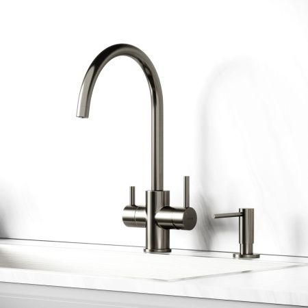 Смеситель для кухни Sancos Taper SC4012GG на мойку вороненая сталь