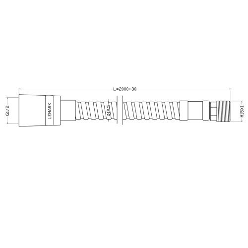 Душевой шланг LeMark LE8063S хром - фото 2