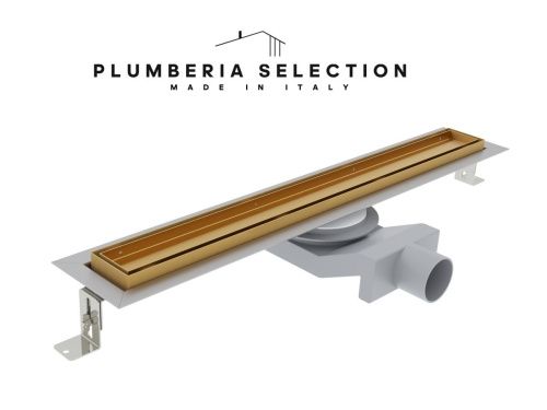 Душевой лоток Plumberia Selection PST IN-TILE PST60OB 60х5 золото - фото 4