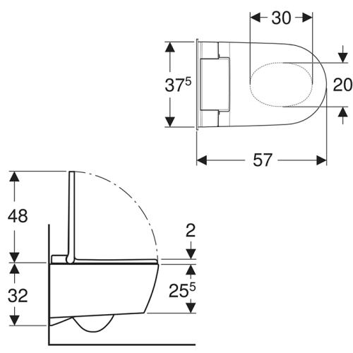 Унитаз-биде подвесной Geberit AquaClean Sela 146.220.11.1 белый с сиденьем микролифт безободковый душевой смыв - фото 3