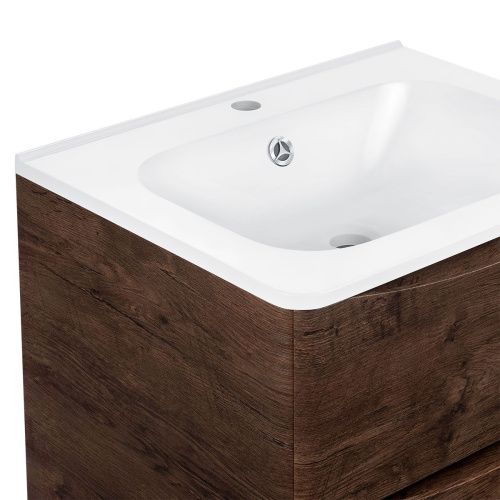 Раковина из искусственного камня Vincea VCB-2VP600W 60х50 встраиваемая цвет белый 1 отверстие под смеситель - фото 3