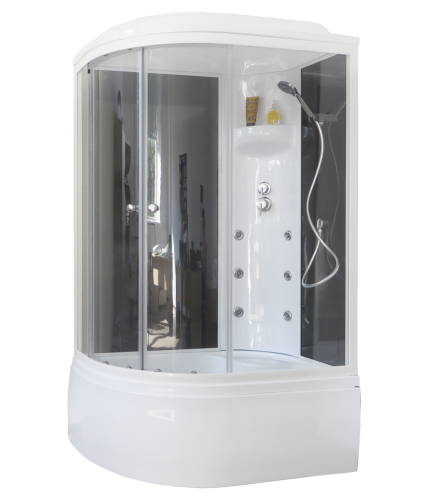 Душевая кабина Royal Bath ВК RB8120BK3-BT-R 120х80 асимметричная с крышей ориентация правая