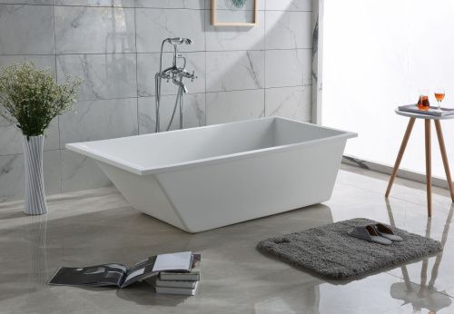 Ванна из искусственного камня Timo ANNELI ANNELI1675 170х75 отдельностоящая прямоугольная - фото 3