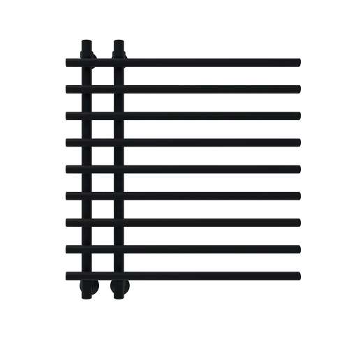 Полотенцесушитель водяной Veconi Tufo T801070B 70х80 черный - фото 2