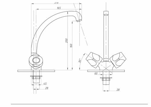 Смеситель для кухни FAUZT FZs-258-76 на мойку хром - фото 3