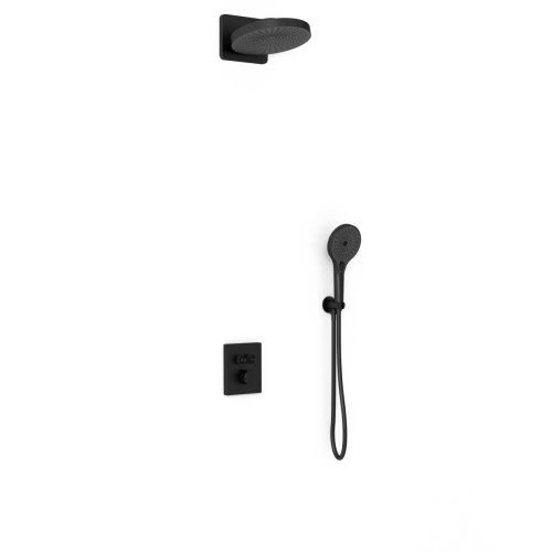 Душевая система Vincea Inspire VSFW-3I21MT1MB встраиваемая в стену цвет черный с термостатом - фото 2