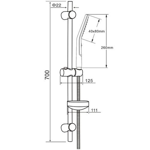 Душевой гарнитур Orange O-Shower OS710cr настенный хром - фото 4