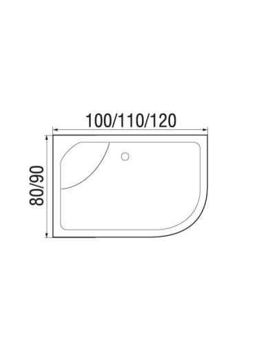 Душевой поддон акриловый Wemor 10000006113 100х80 белый с каркасом - фото 2