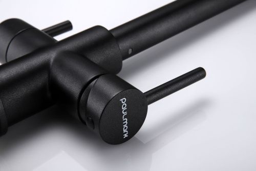 Смеситель для кухни Paulmark LANGE La214212-BLM на мойку черный - фото 3