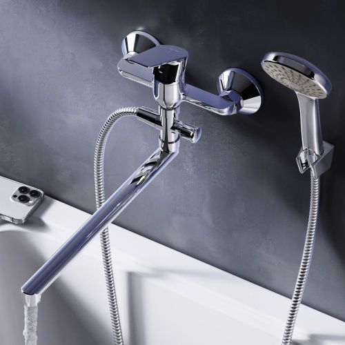 Смеситель для ванны и душа Am.Pm Gem F90A90100 настенный хром - фото 3