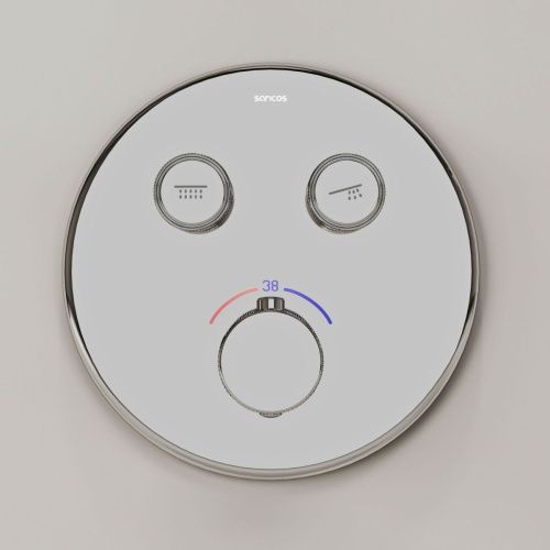 Душевая система Sancos Space SC3006CH встраиваемая в стену цвет хром с термостатом - фото 4