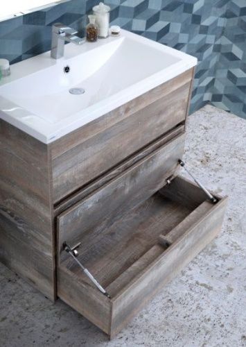 Тумба под раковину Art&Max FAMILY Family-900-3C-PIA-PE 90х50 напольная цвет серый - фото 2